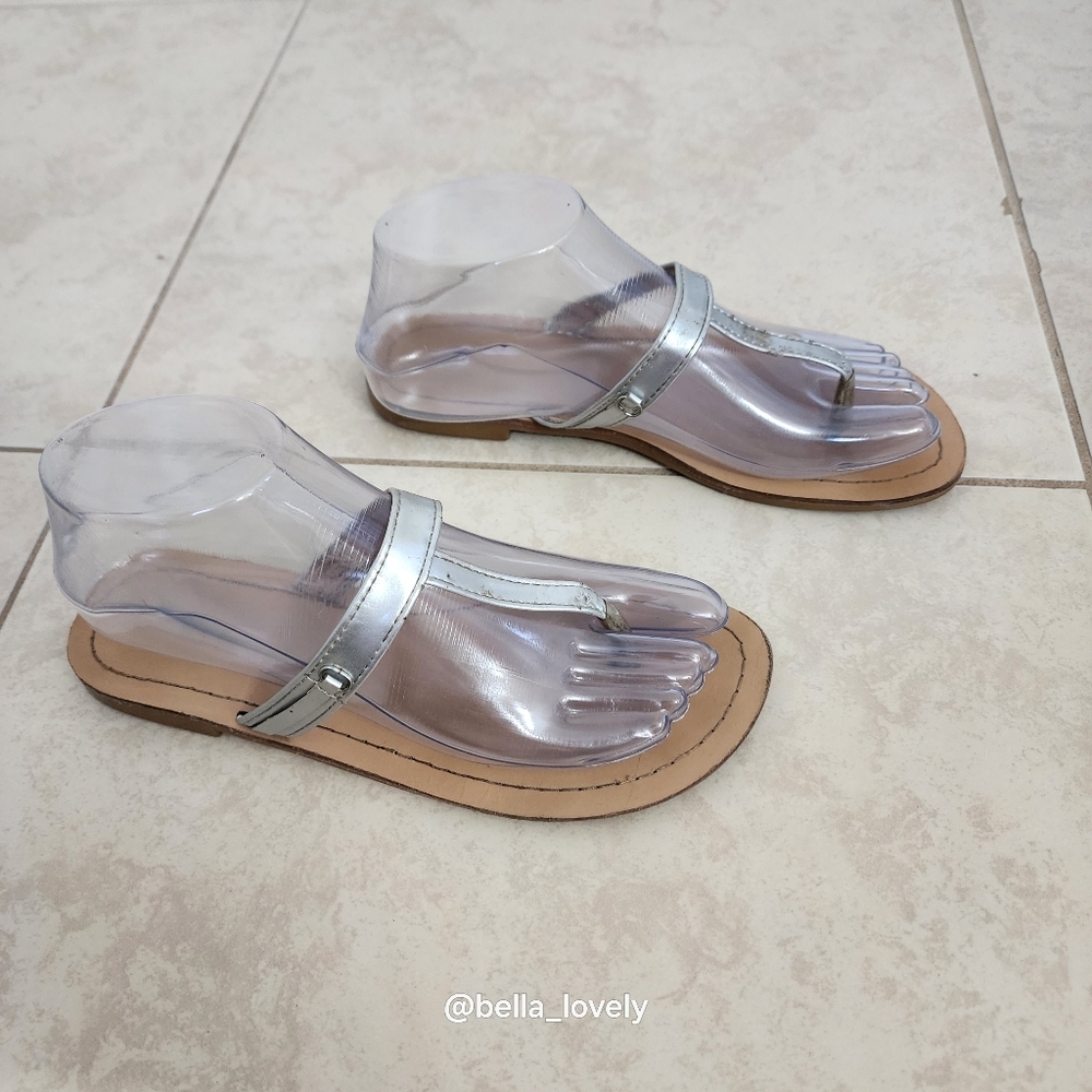Silver Tan Sandals